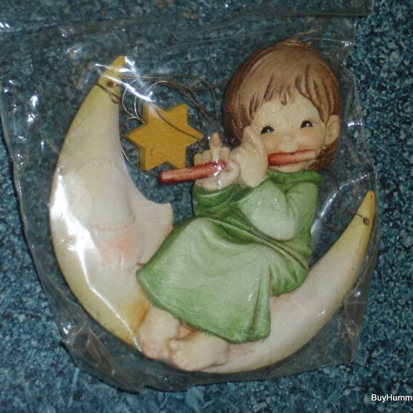 Anri Ferrandiz "Moon Rider" Christmas Ornament - Child On Moon With Flute GIFT! - Picture 3 of 4
